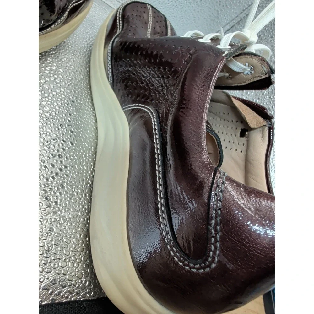 FINN COMFORT Charlotte leather sneakers shoes US Women's‎ 5 Dark Burgandy